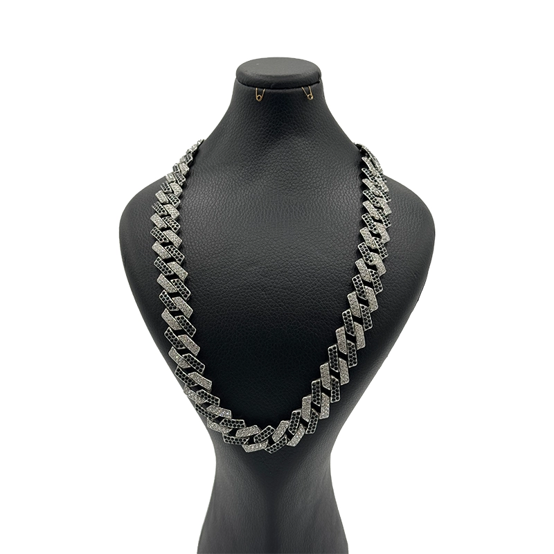 گردنبند فول نگین موناکو نقره ای