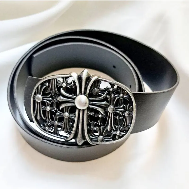 کمربند چرمی مدل کروم هارتز سگک چند صلیب