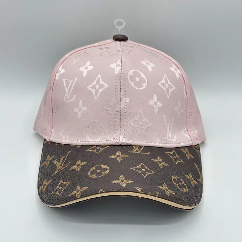 کلاه اسنپ بک نقاب گرد LV رنگ صورتی قهوه ایی
