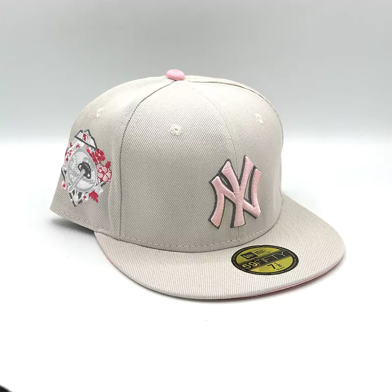کلاه کپ فیت بک Ny Pink Rose کرم