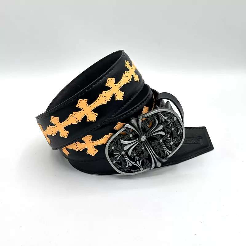 کمربند کروم هارتز چرم دوخته کد 3