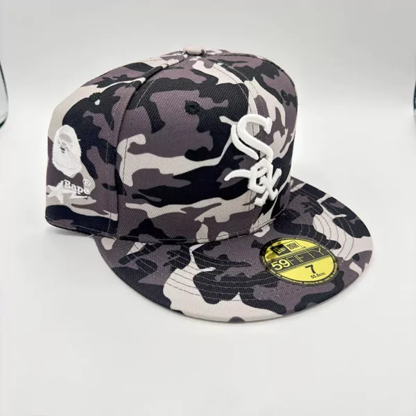 کلاه کپ فیت بک Sox Bape چیریک طوسی