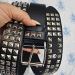 کمربند استات دار وارداتی مشکی 3