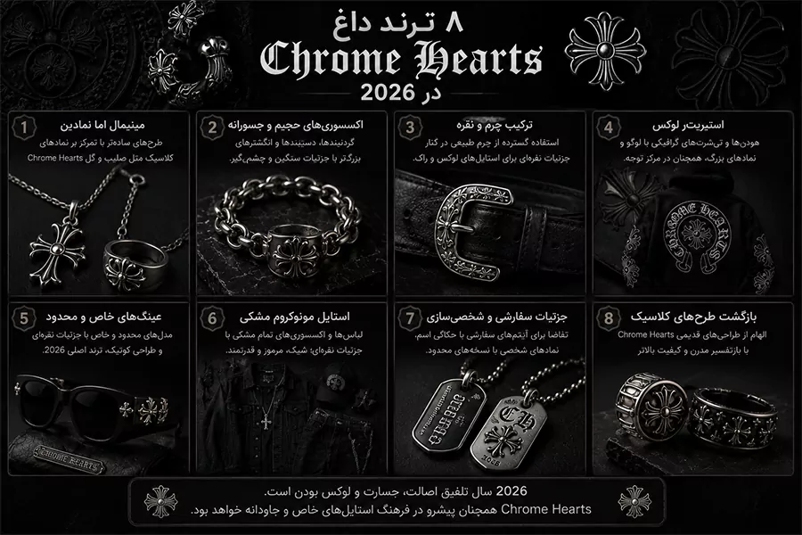 8 ترند داغ chrome hearts در 2026