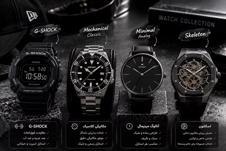 راهنمای خرید ساعت مچی بر اساس استایل