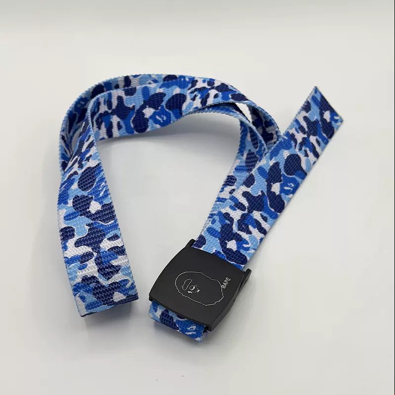 کمربند بیپ آبی سگک دار Bape Belt