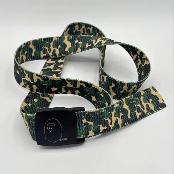 کمربند بیپ سبز سگک دار Bape Belt