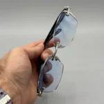 عینک کروم هارتز کاستوم شیشه آبی کم رنگ 5